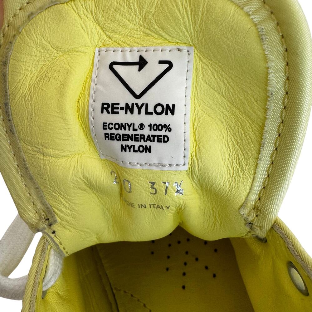 Prada Re-Nylon Double Wheel Gabardine Sneakers Platform Butter Yellow 37.5 - Picture 11 of 16